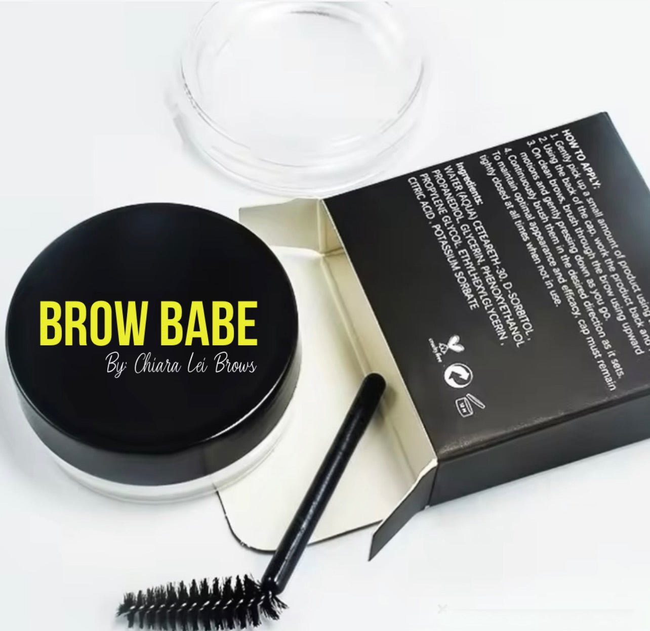 Brow babe freeze wax 24hr hold • waterproof • flake free finish ￼