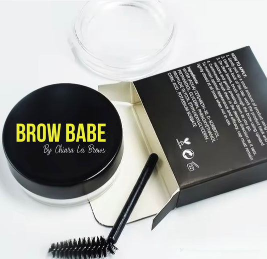 Brow Babe freeze wax 24hr hold • waterproof • flake free finish ￼